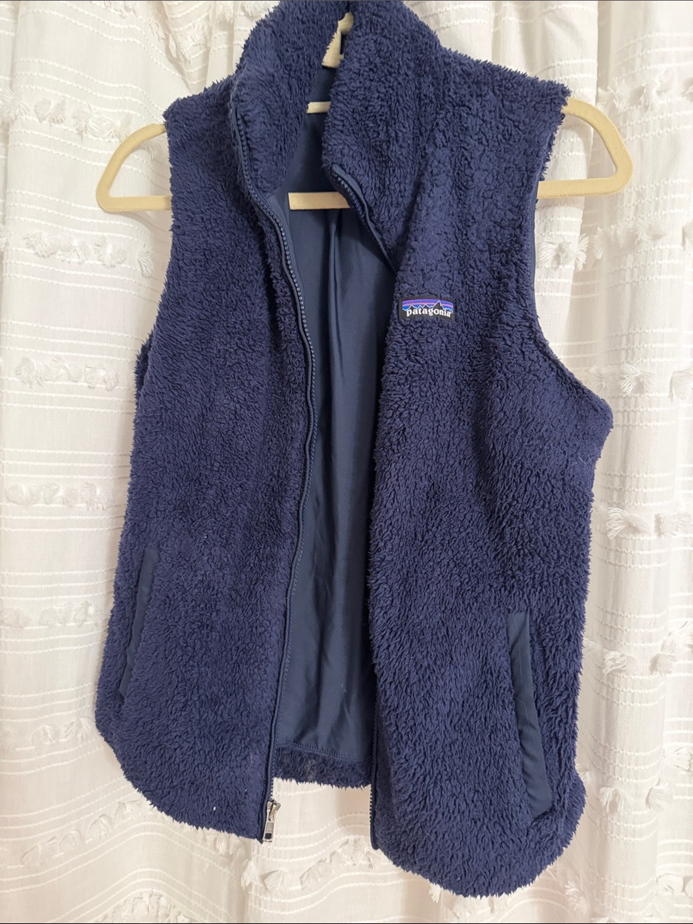 Patagonia Navy Sherpa Fleece Vest for Women